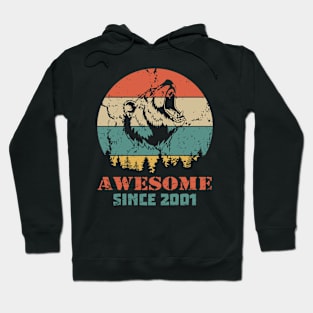 Awesome Since 2001 Year Old School Style Gift Women Men Kid Hoodie